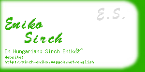 eniko sirch business card